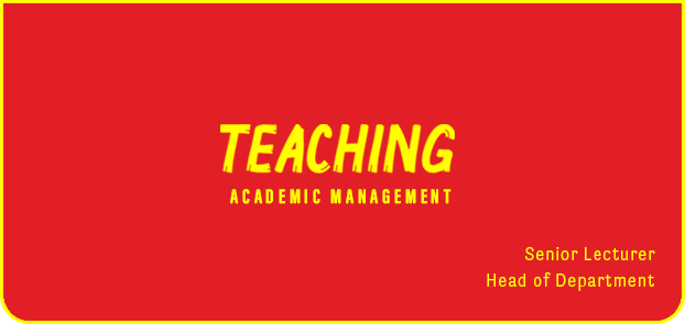 Teaching and Academic Management home page portfolio menu tile in yellow.