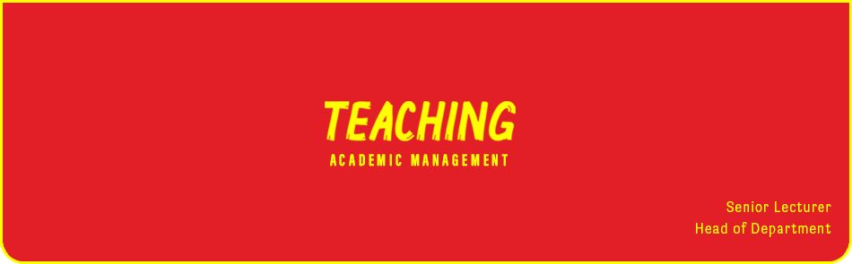 Teaching and Academic Management home page portfolio menu tile in yellow.